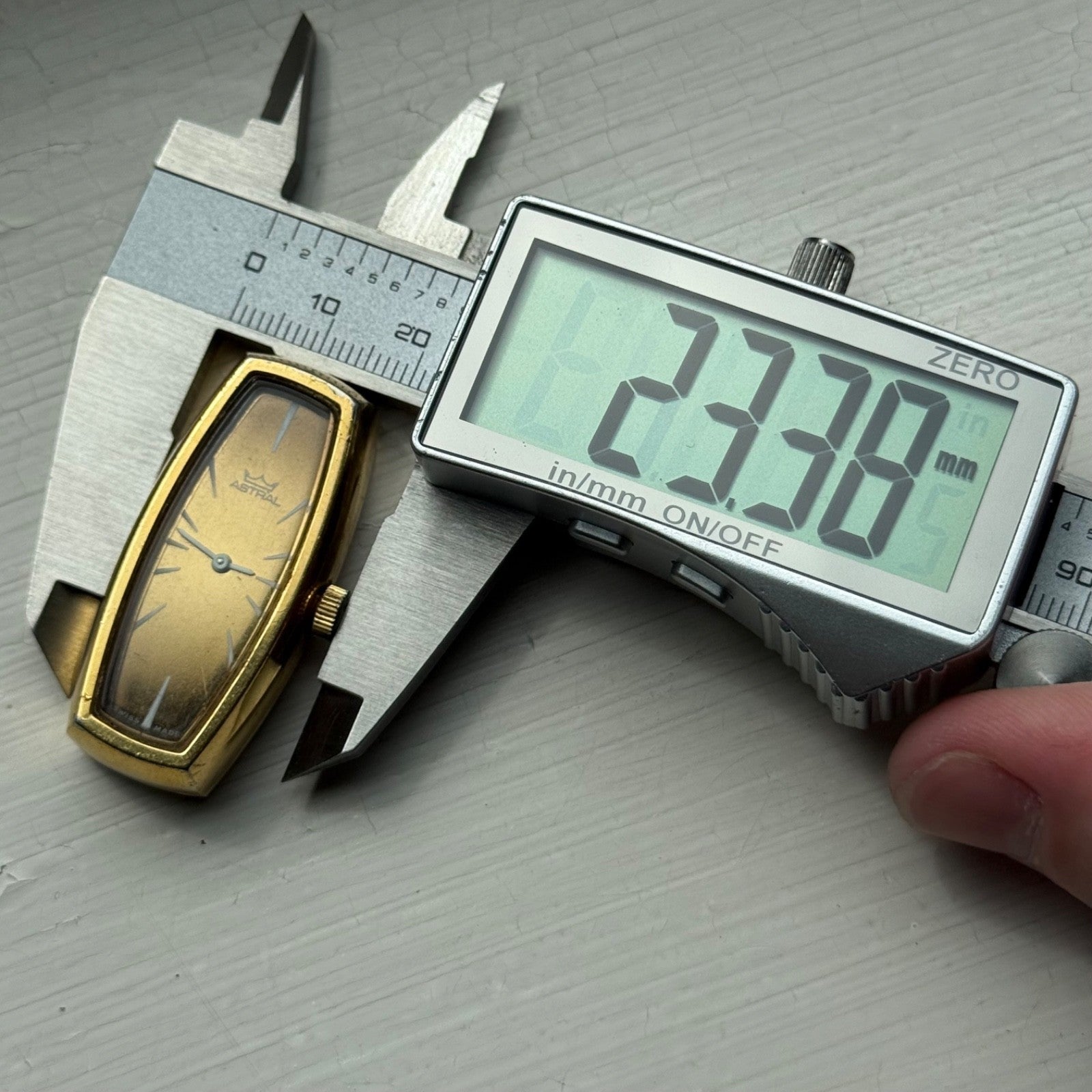 20mm Vintage Astral Rectangle Ronda RL 5101 Manual Wind Watch PARTS / REPAIR