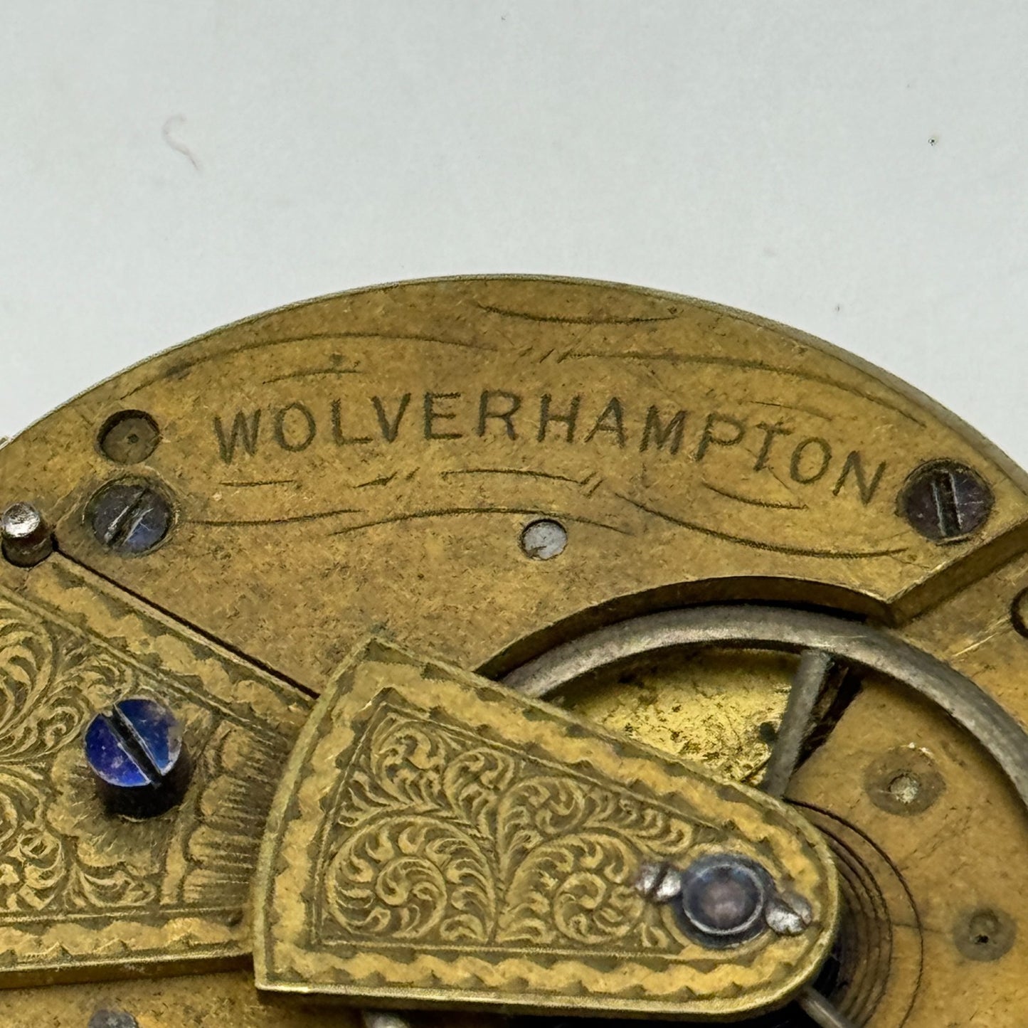 Fusee Pocket Watch Movement Antique English Wolverhampton Parts Repair 44.8mm