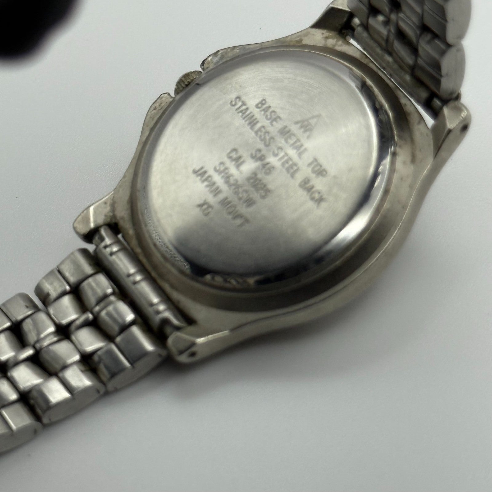 Accurist Ladies Quartz Watch Black Dial Silver Tone Bracelet Japan Working 27mm