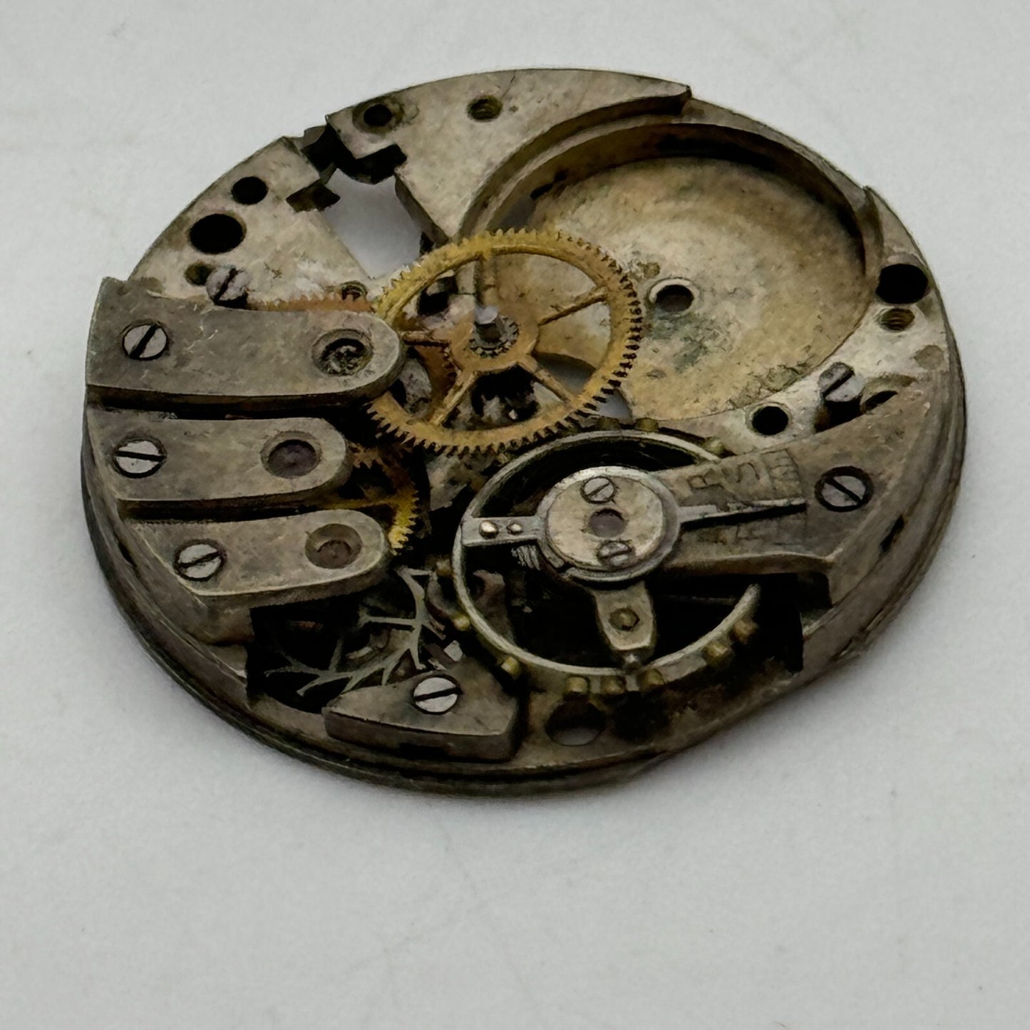 23.6mm Buren 10 1/2N Manual Wind Partial Watch Movement Swiss Vintage PARTS