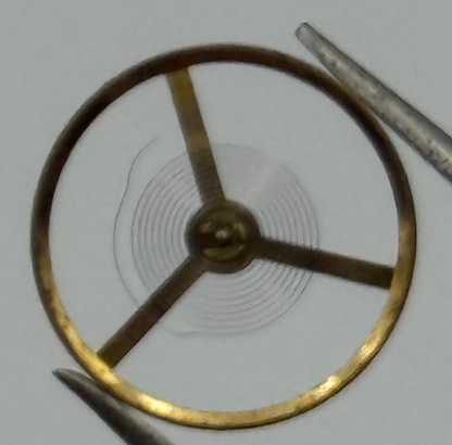 Smith 608 Balance Wheel Complete And Spring 10 1/2''' 1535 Watch Movement Parts