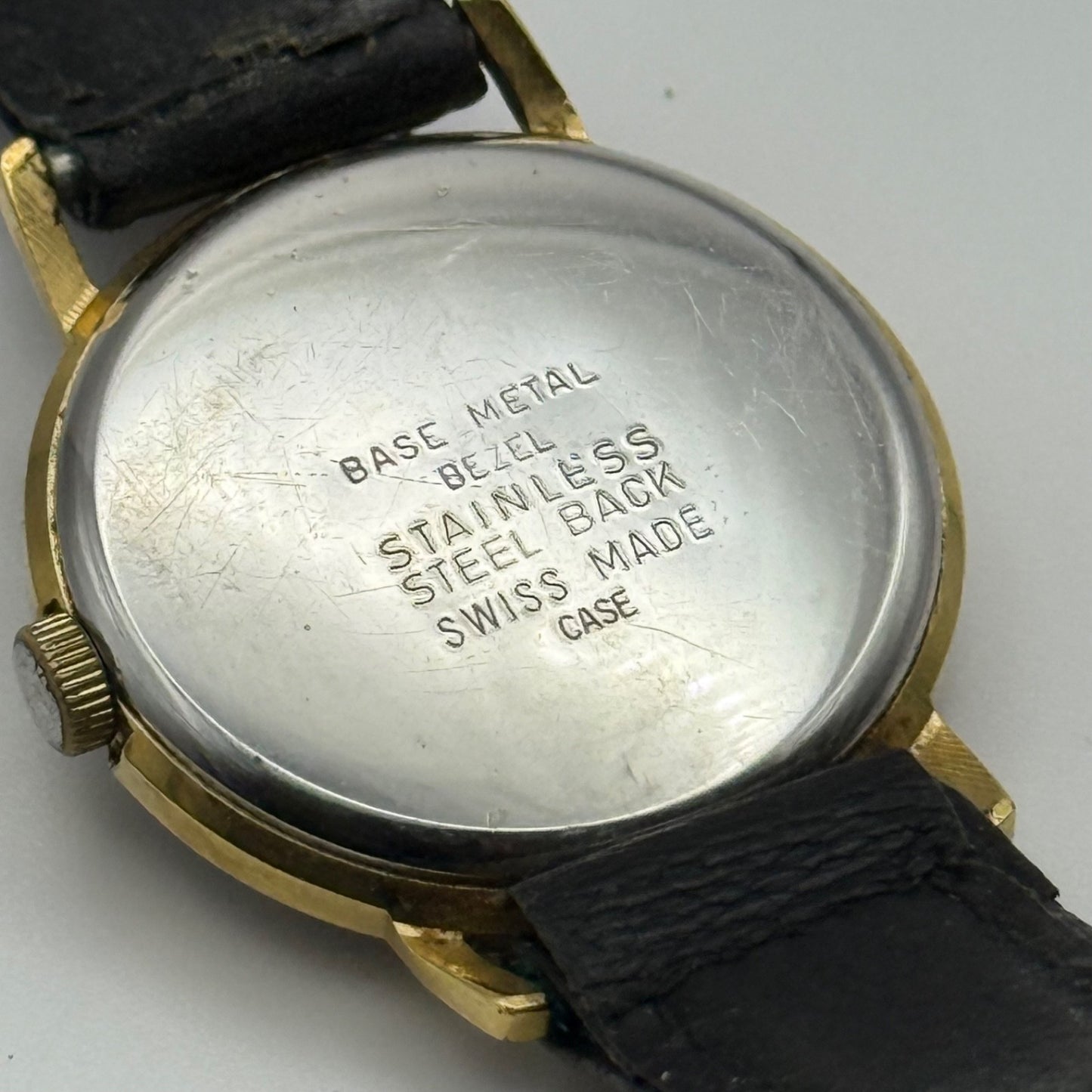 28mm Jenny Bates Swiss Gold Plated Vintage Manual Wind Watch PARTS / REPAIR