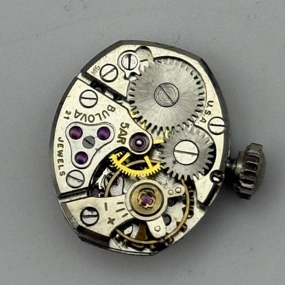 12.9mm Running Vintage Bulova 5AR Manual Wind Watch Movement PARTS REPAIR