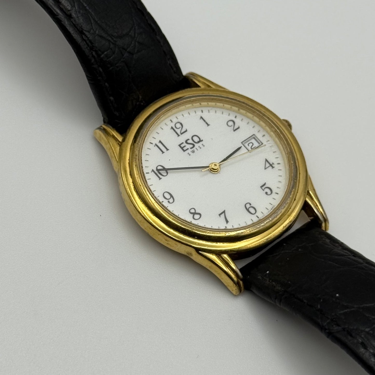 Working Esquire ESQ 300328 Date Swiss 33mm Quartz Watch New Battery Adjustable