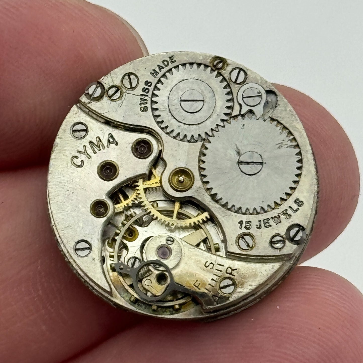 23.6mm Cyma Ref 030 Tavannes Manual Wind Watch Movement Swiss Vintage PARTS