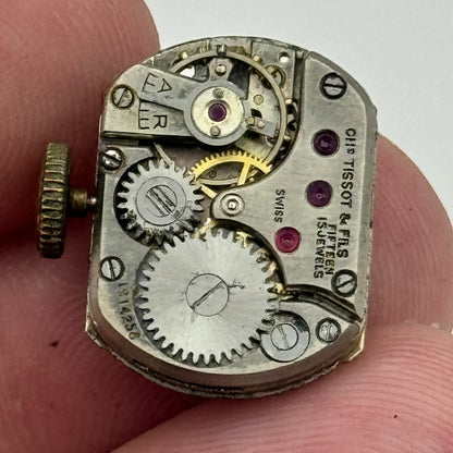 13.5mm Tissot 13.6 Swiss 15 Jewels Manual Wind Ladies Watch Movement PARTS