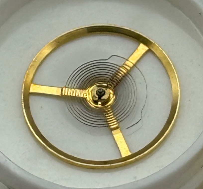 c.603 Balance Wheel Complete And Spring 10 1/2''' Watch Movement Parts NOS 