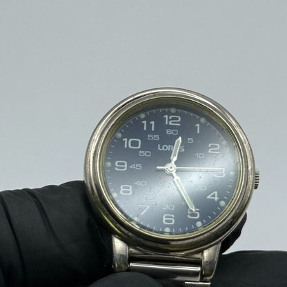 Lorus Quartz Fob Nurse Watch Blue Dial Base Metal Japan Working 29mm