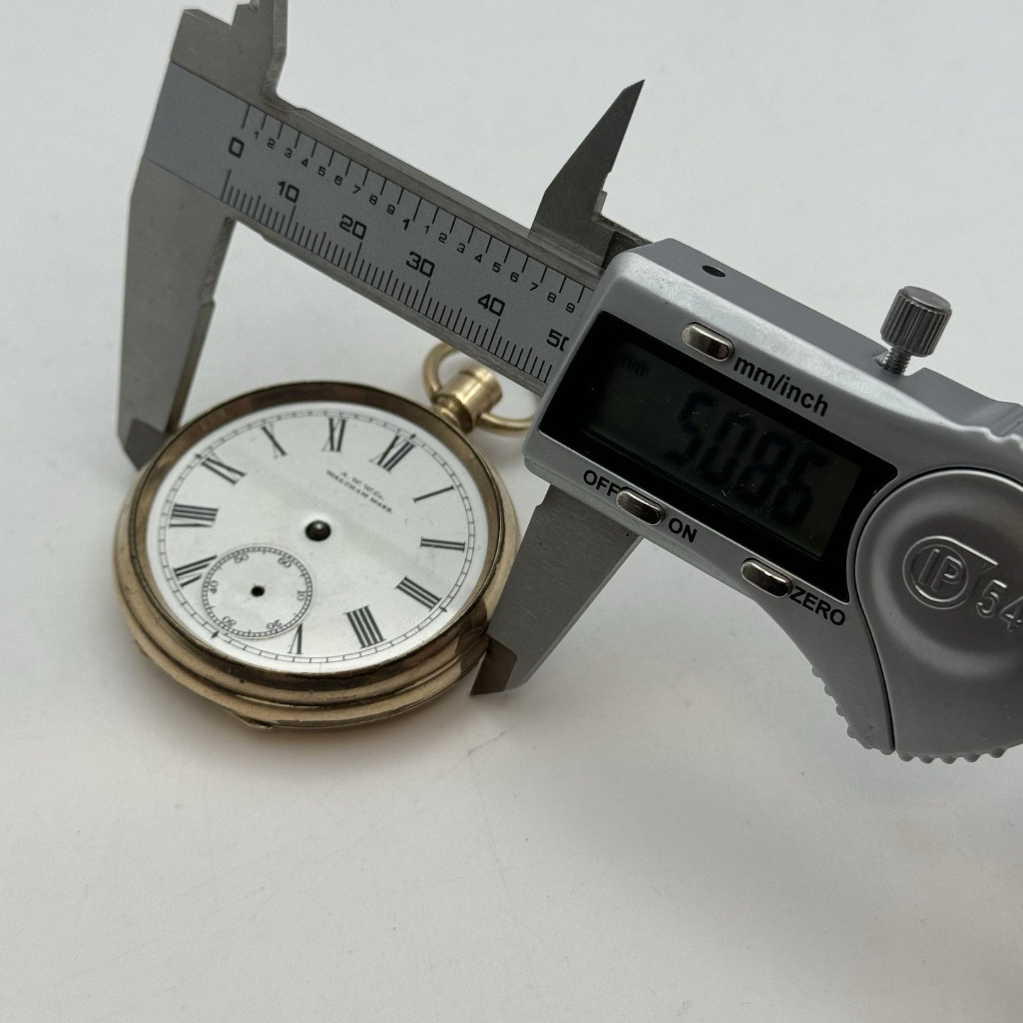 16S Waltham Bond St Model 1888 10ct Gold Plate Open Face Pocket Watch TO RESTORE