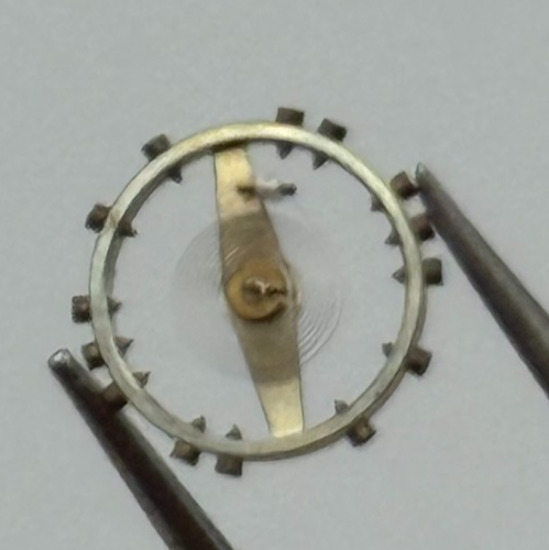 ETA 2412 Balance Wheel Complete And Spring 6 3/4''' 1257 M Watch Movement Parts 