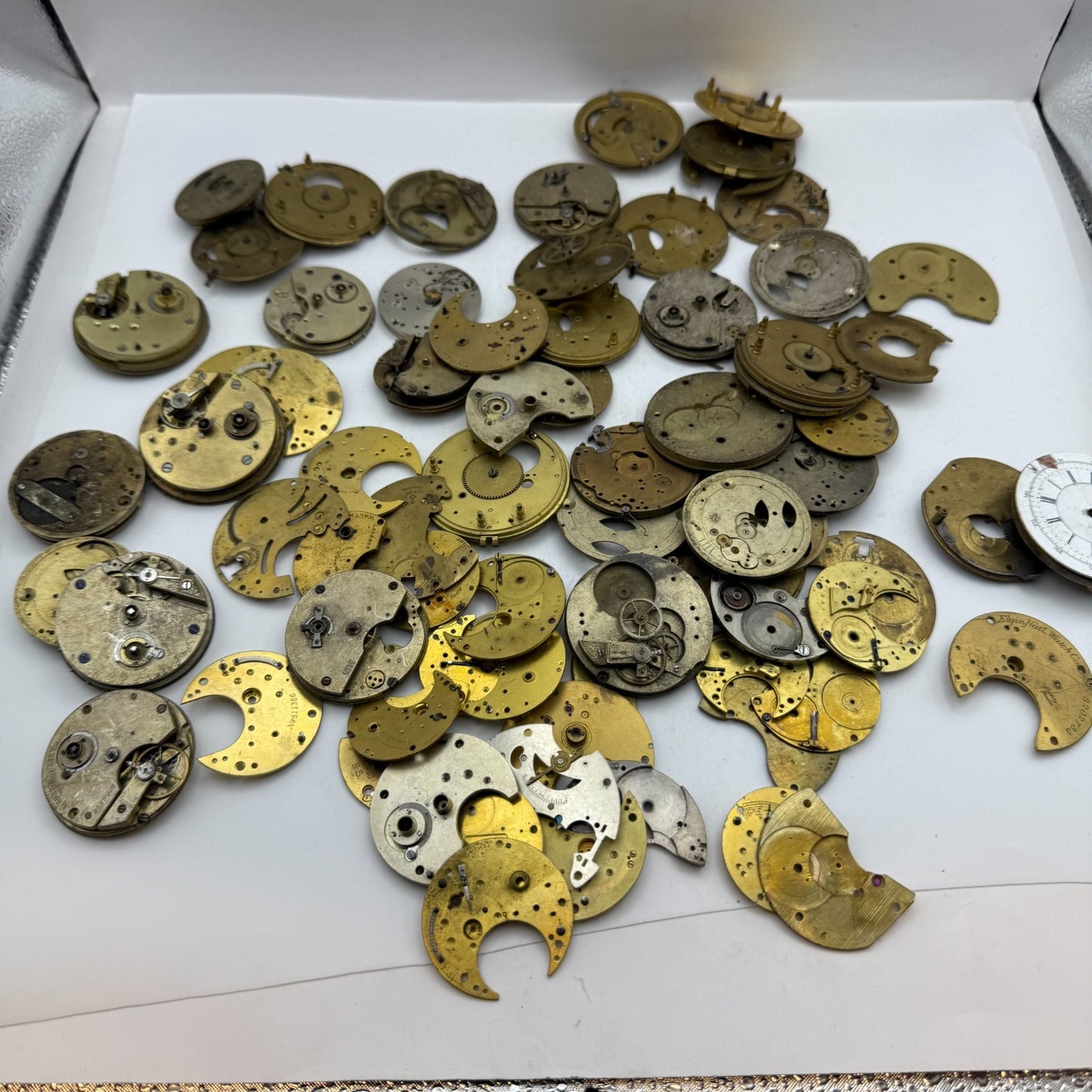 Large Bundle Of Antique Partial Pocket Watch Movements Joblot PARTS REPAIR SPARE