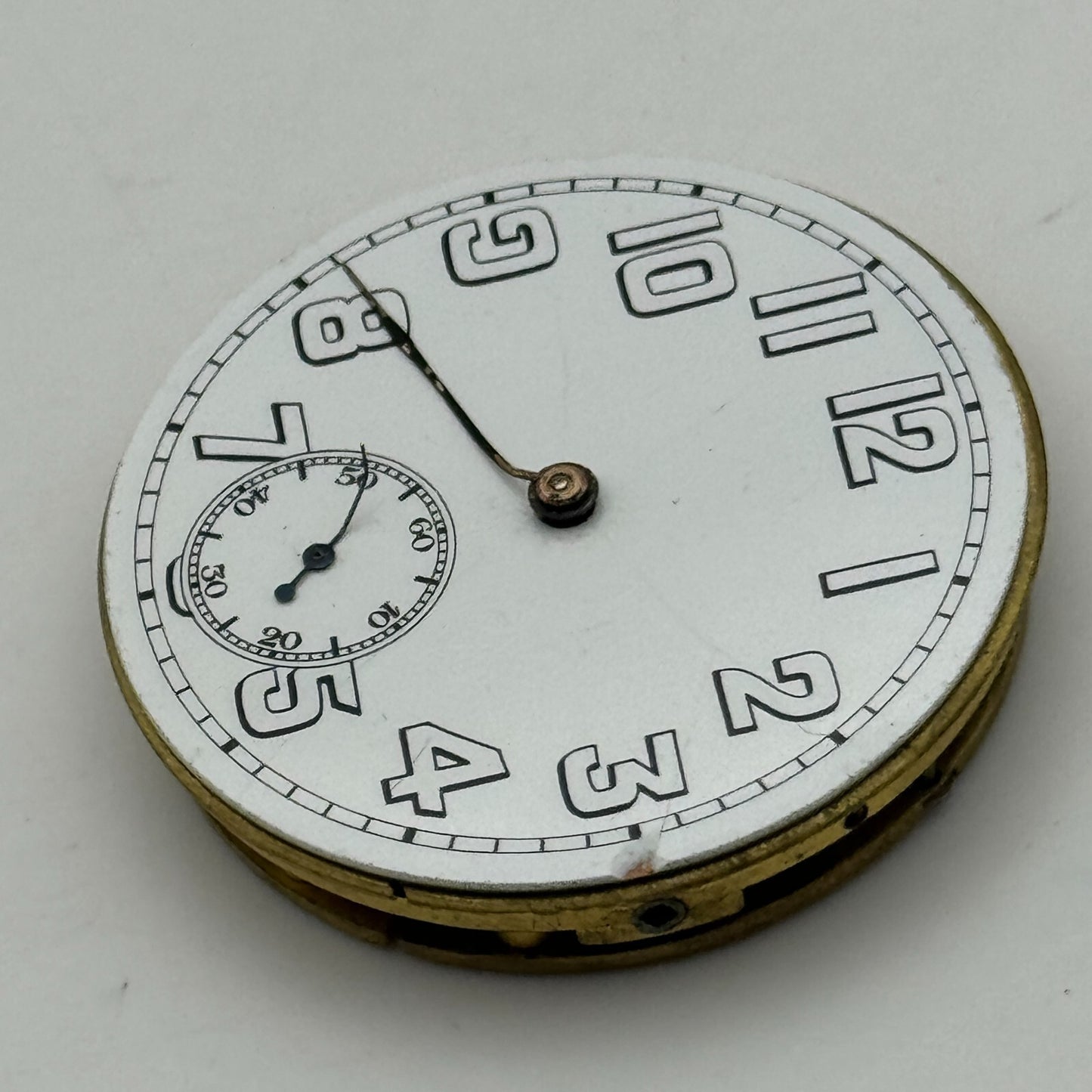 43.1mm Vintage Keystone USA 15 Jewels Swiss Hunter Pocket Watch Movement PARTS