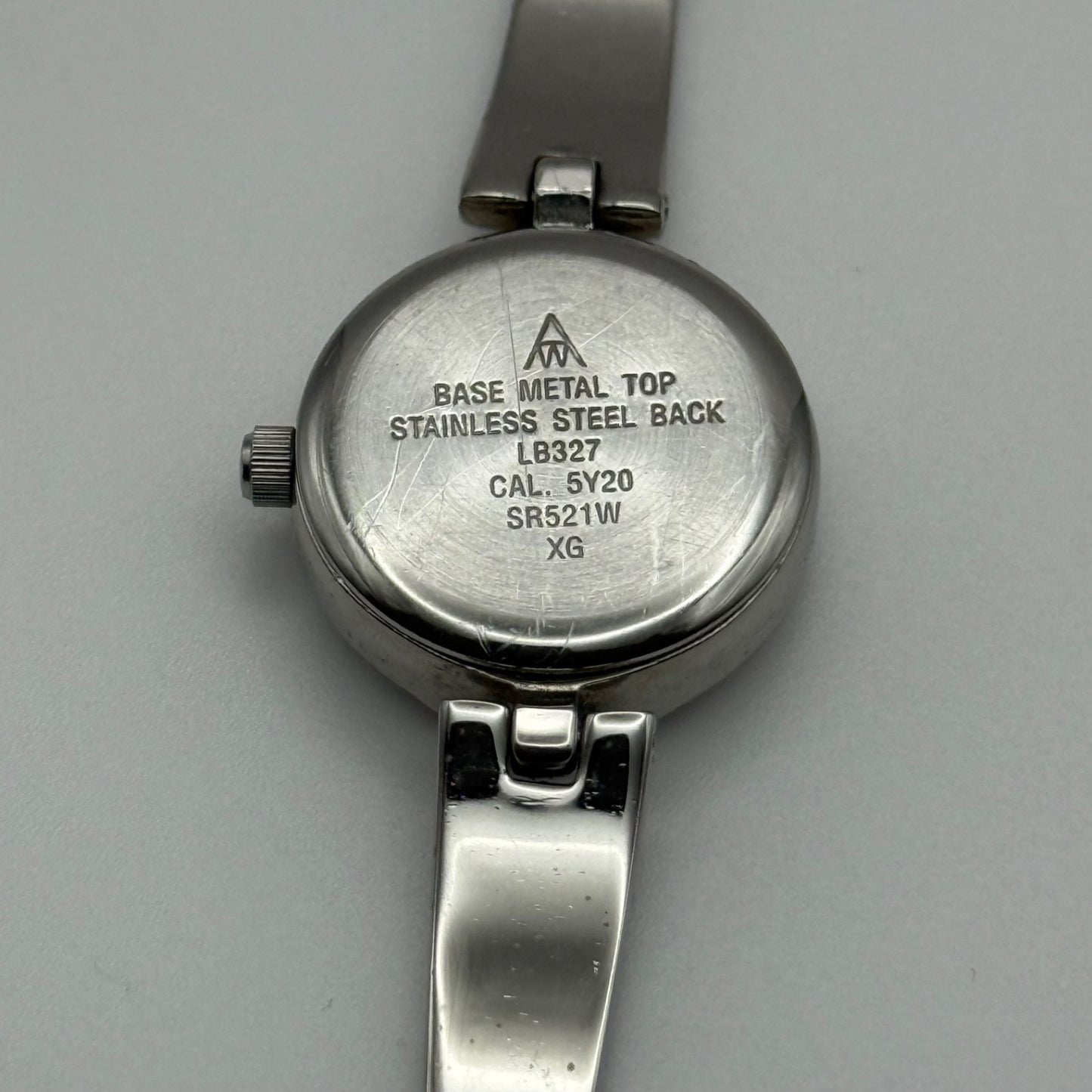 Working Accurist Ladies Purple Dial Silver Tone 19mm Quartz Watch LB327 Japan