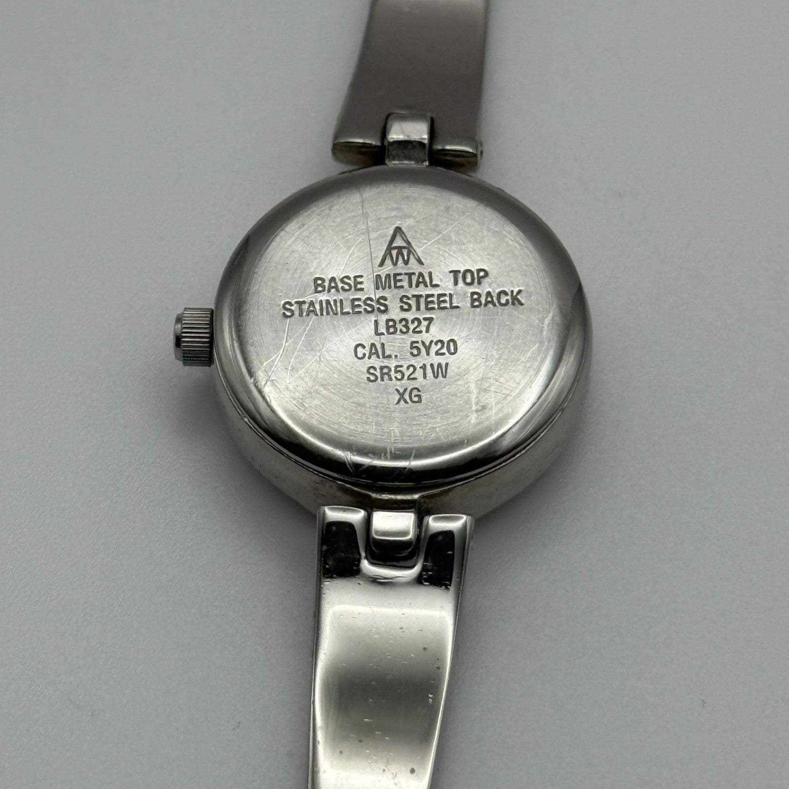 Working Accurist Ladies Purple Dial Silver Tone 19mm Quartz Watch LB327 Japan