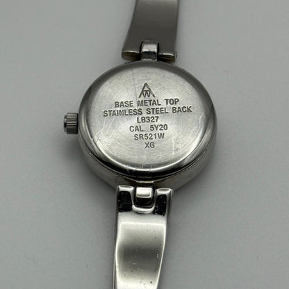 Working Accurist Ladies Purple Dial Silver Tone 19mm Quartz Watch LB327 Japan