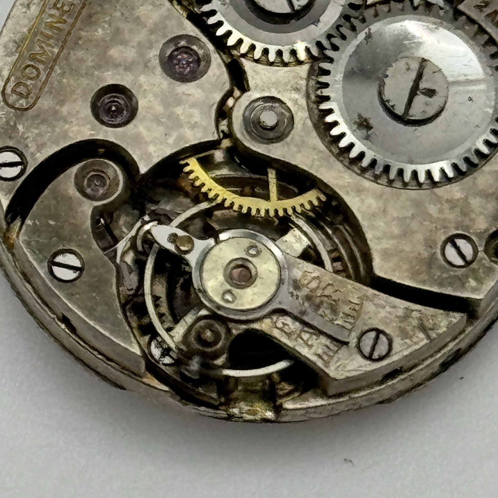 23.6mm Dominex Balance Ok 15 Jewels Swiss 2 Adj Manual Wind Watch Movement PARTS