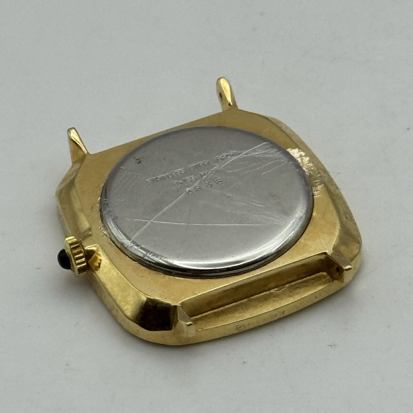 29mm Ladies Manual Wind Rone Gold Placed SwissWatch Head FOR PARTS To Restore