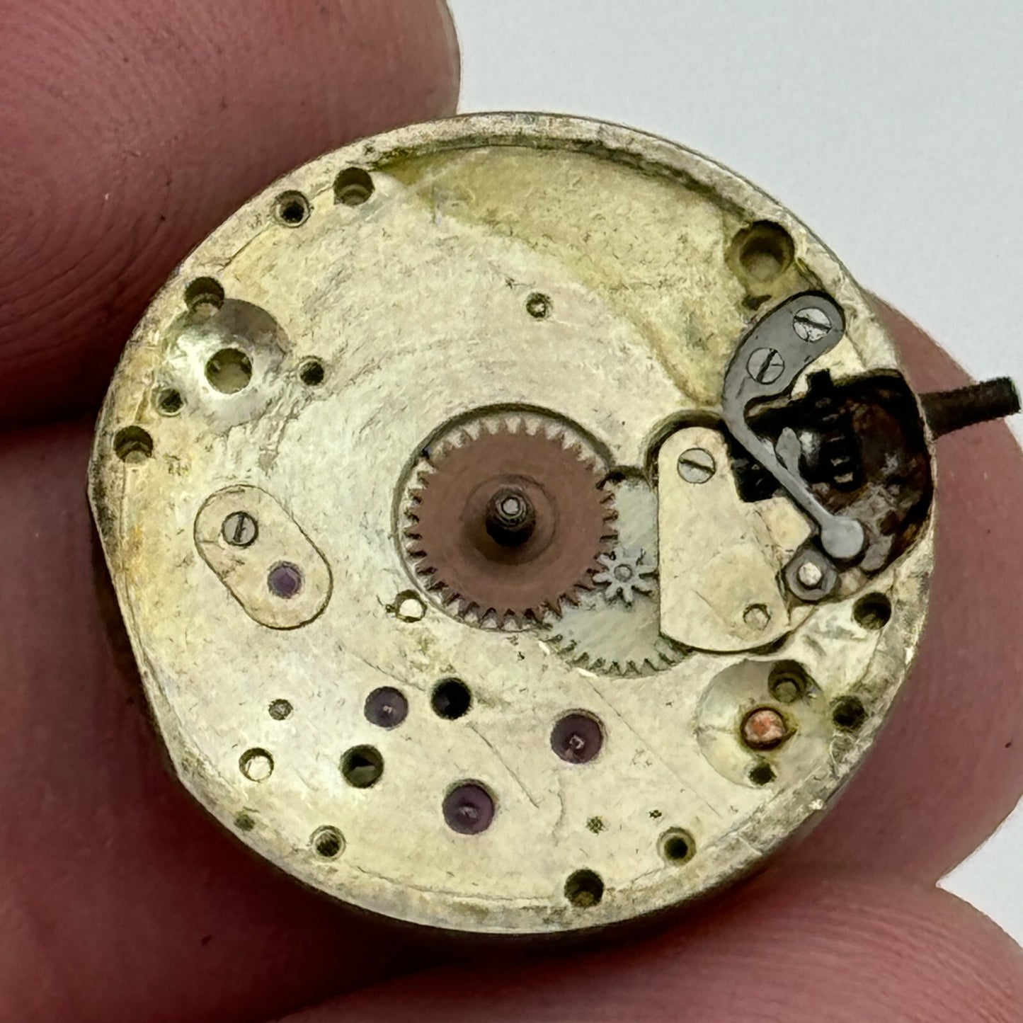 19.7mm Balance Intact 15 Jewels Manual Wind Watch Movement Swiss Vintage PARTS