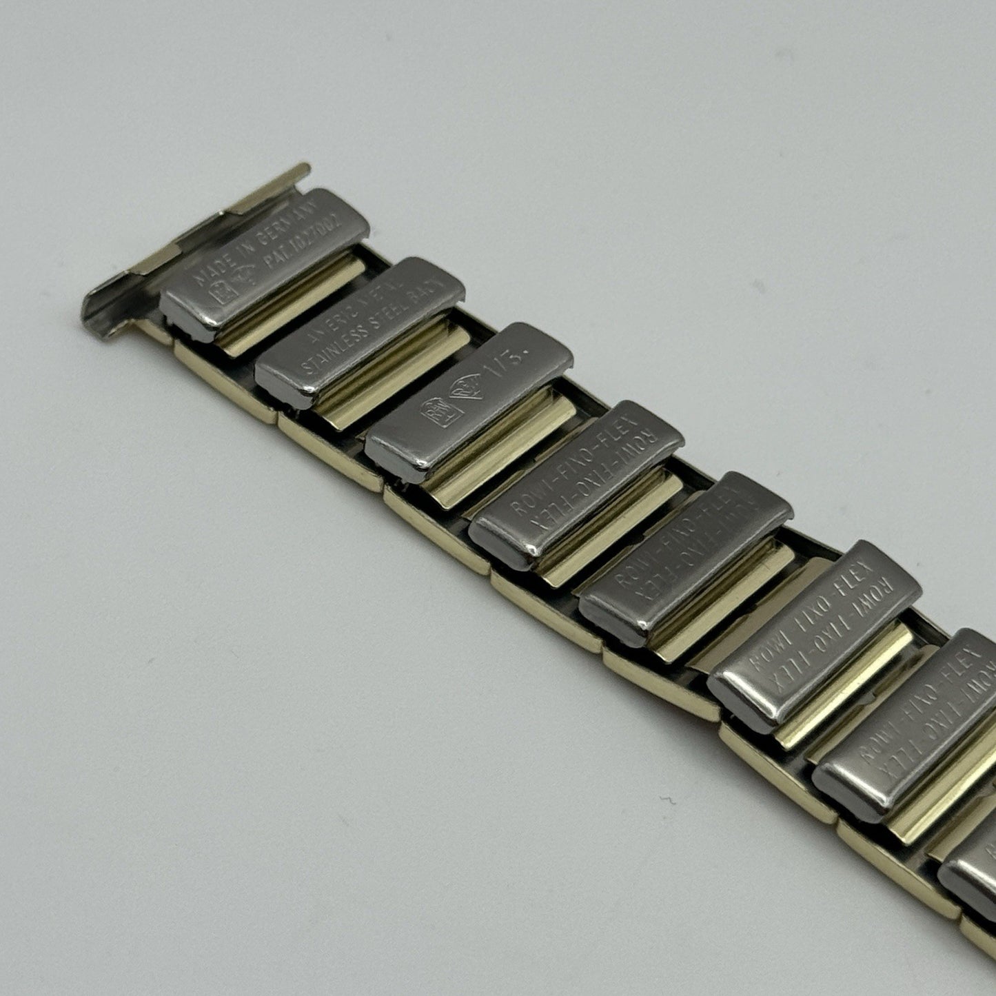 20mm Lug Rowi Fixo Flex Vintage New Old Stock NOS Expandable Strap Red Gold