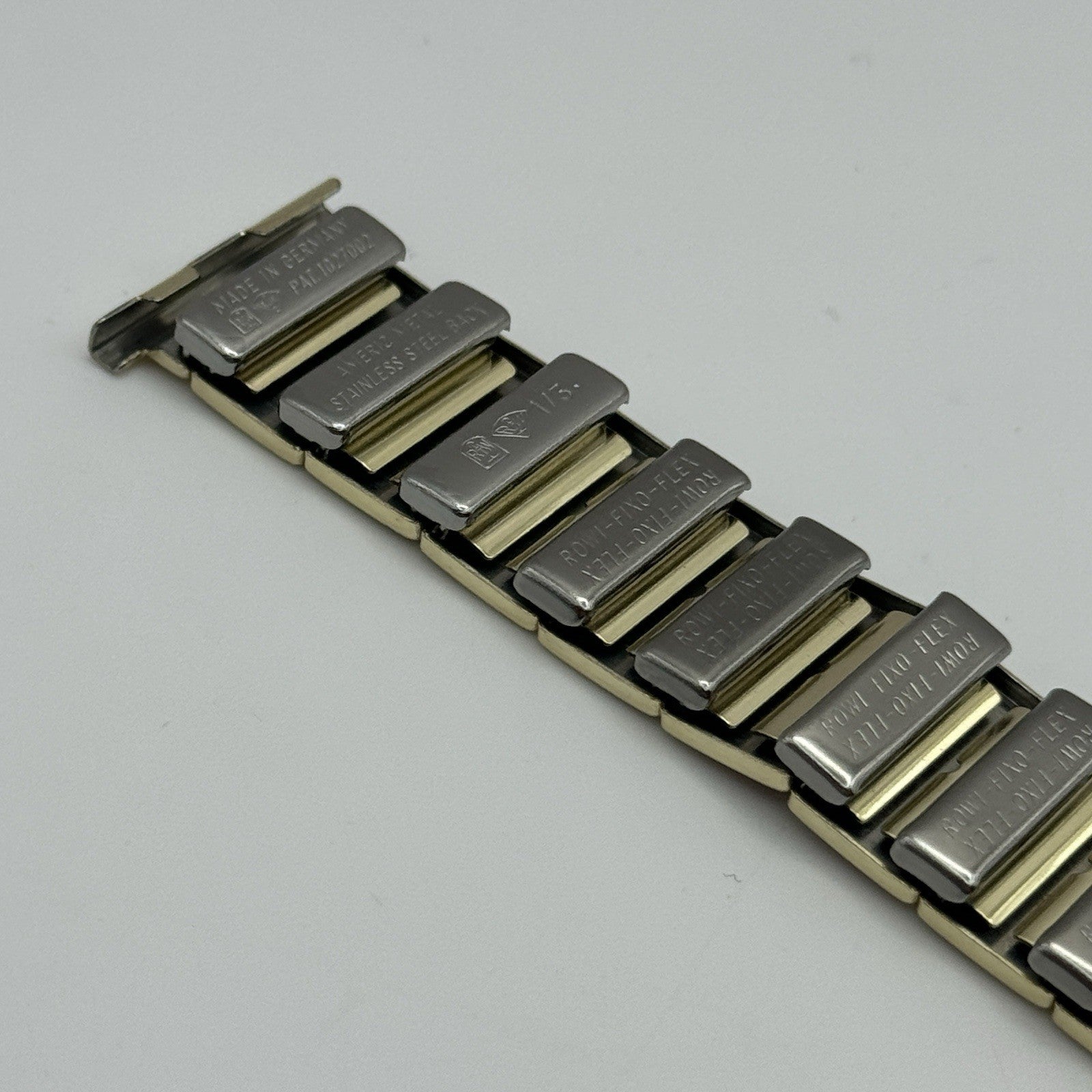 20mm Lug Rowi Fixo Flex Vintage New Old Stock NOS Expandable Strap Red Gold