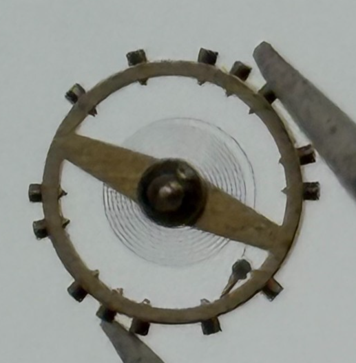 FHF 34 Balance Wheel Complete And Spring 7 3/4''' 1047 M Watch Movement Parts 