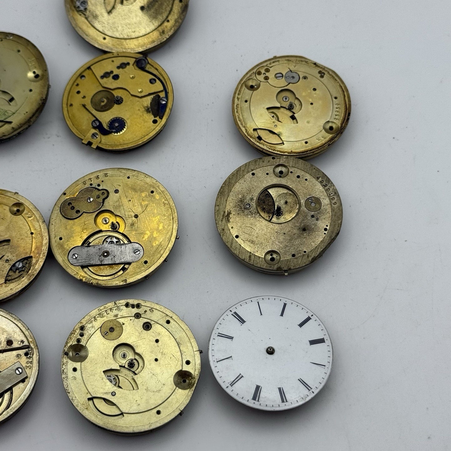 Bundle Mixed Antique / Vintage Pocket Watch Movements Joblot PARTS REPAIR SPARES