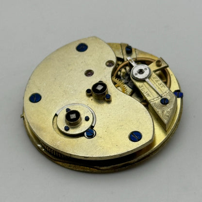 38.5mm Antique Unidentified Key Wound Pocket Watch Movement PARTS SPARES REPAIRS