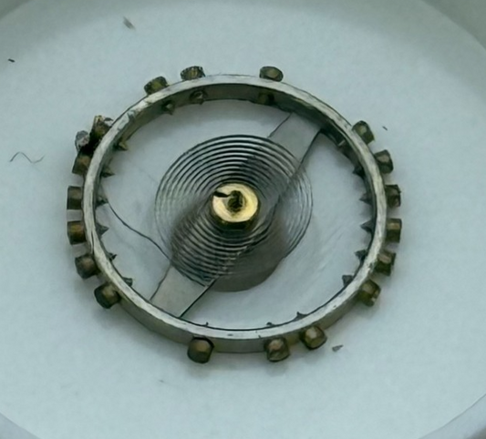 AS 1501 Balance Wheel Complete And Spring 5 1/4''' 34 M Watch Movement Parts NOS