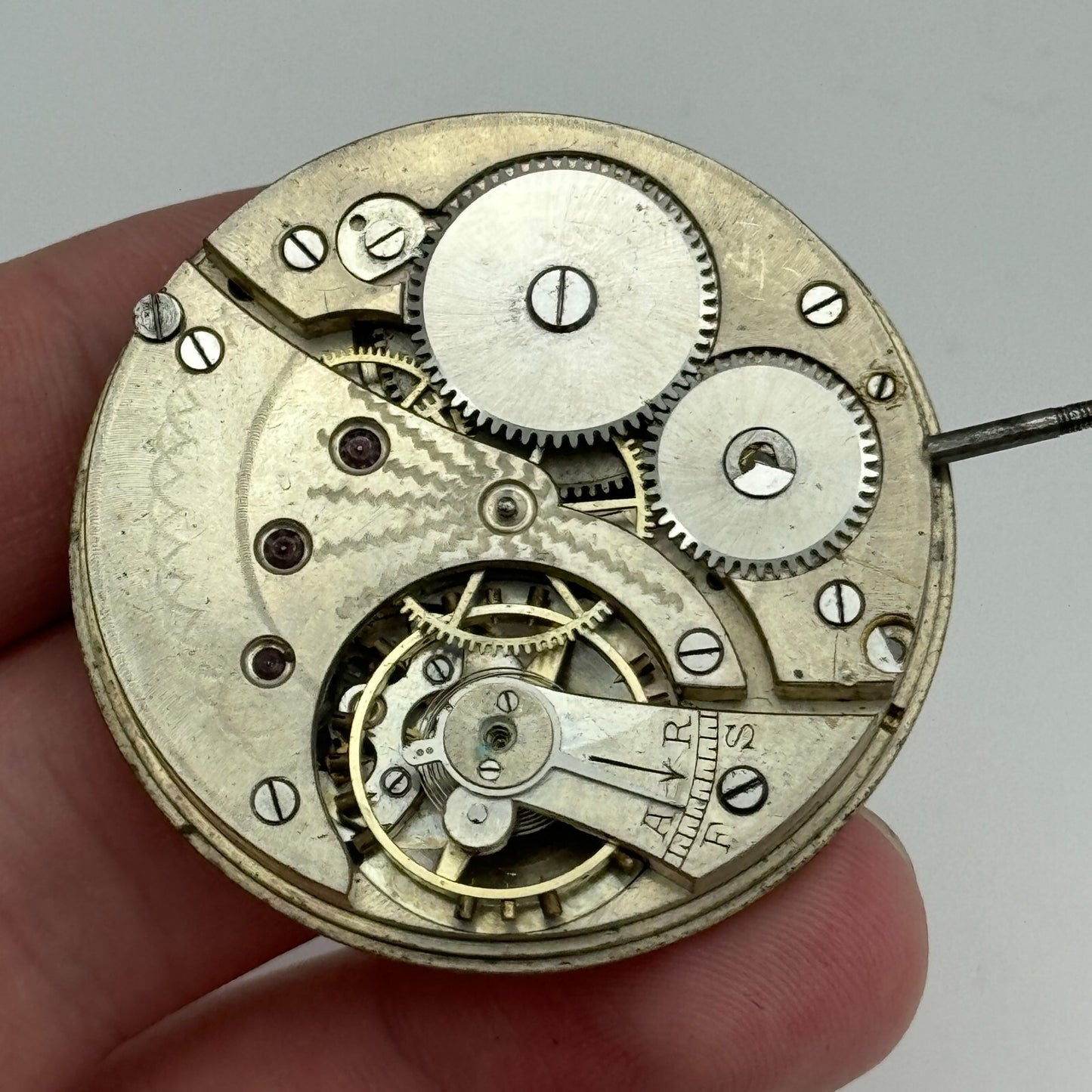 43mm S Smith & Son 9 Strand London Vintage Open Face Pocket Watch Movement PARTS