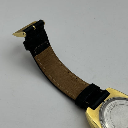 37mm Mens Bulova Accutron 2181F Date Dial Swiss Quartz Vintage Watch TO RESTORE