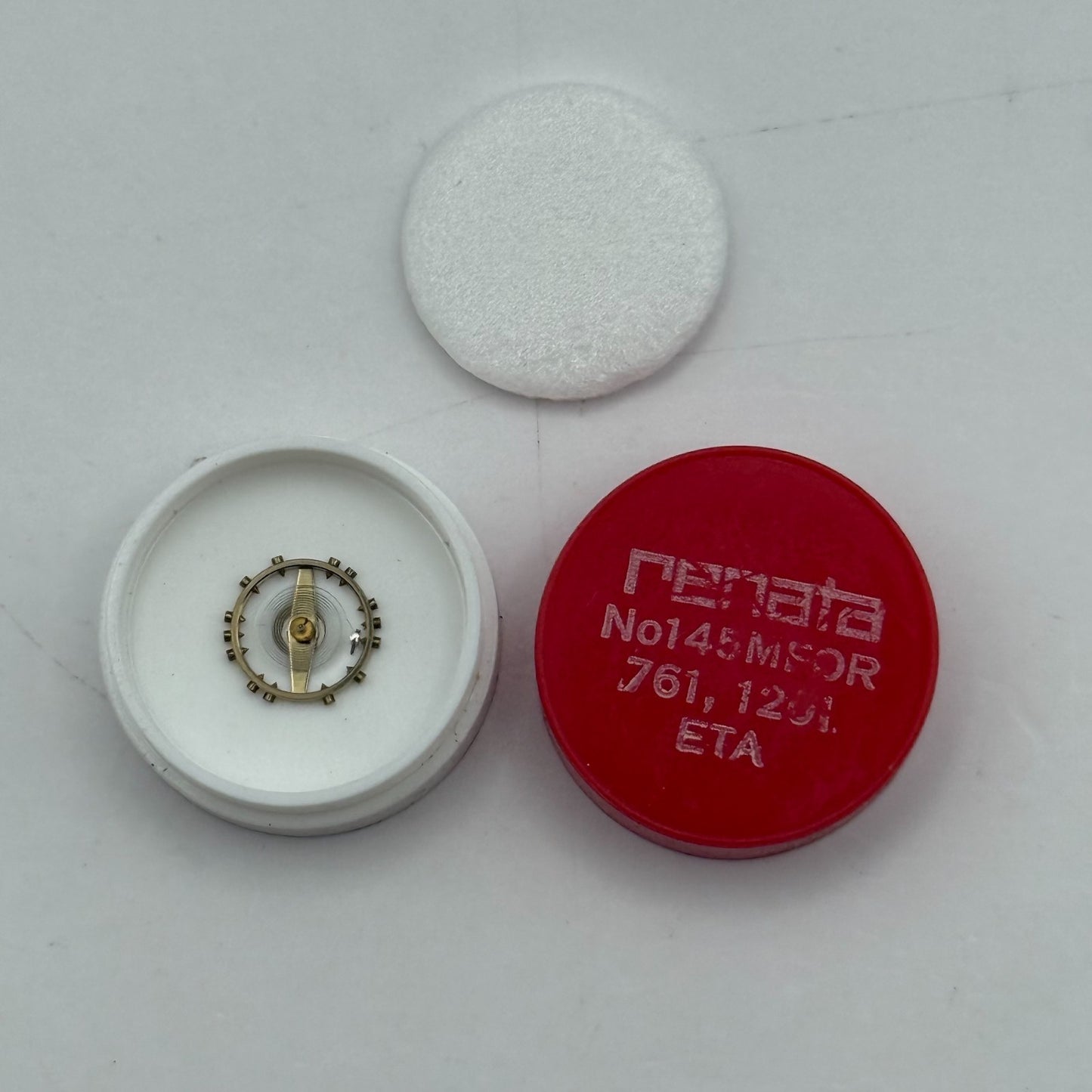 ETA 761 1261 Balance Wheel Complete And Spring 5 1/4''' Watch Movement Parts 