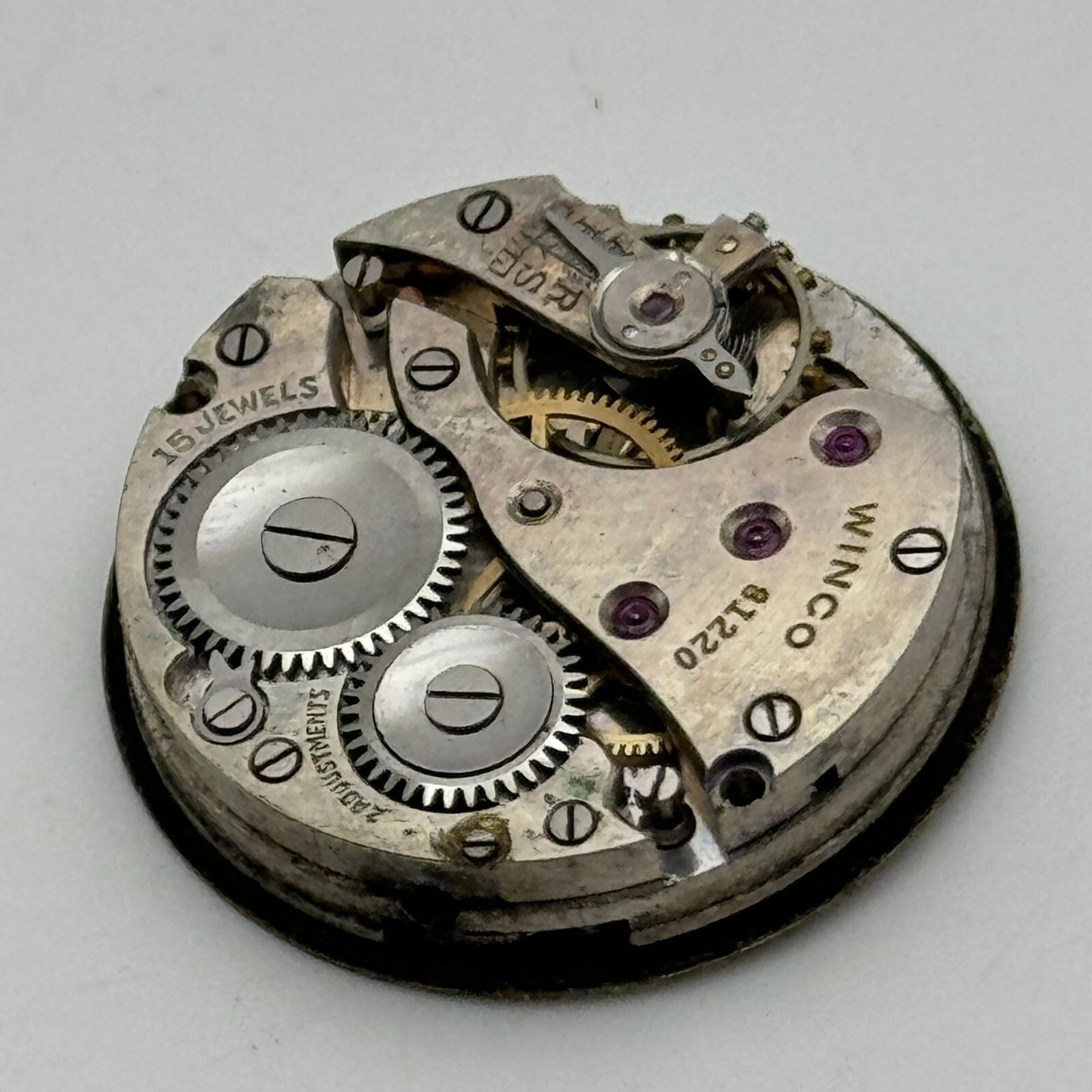 23.6mm Winco 81220 Manual Wind 15 Jewels Watch Movement Swiss Vintage PARTS