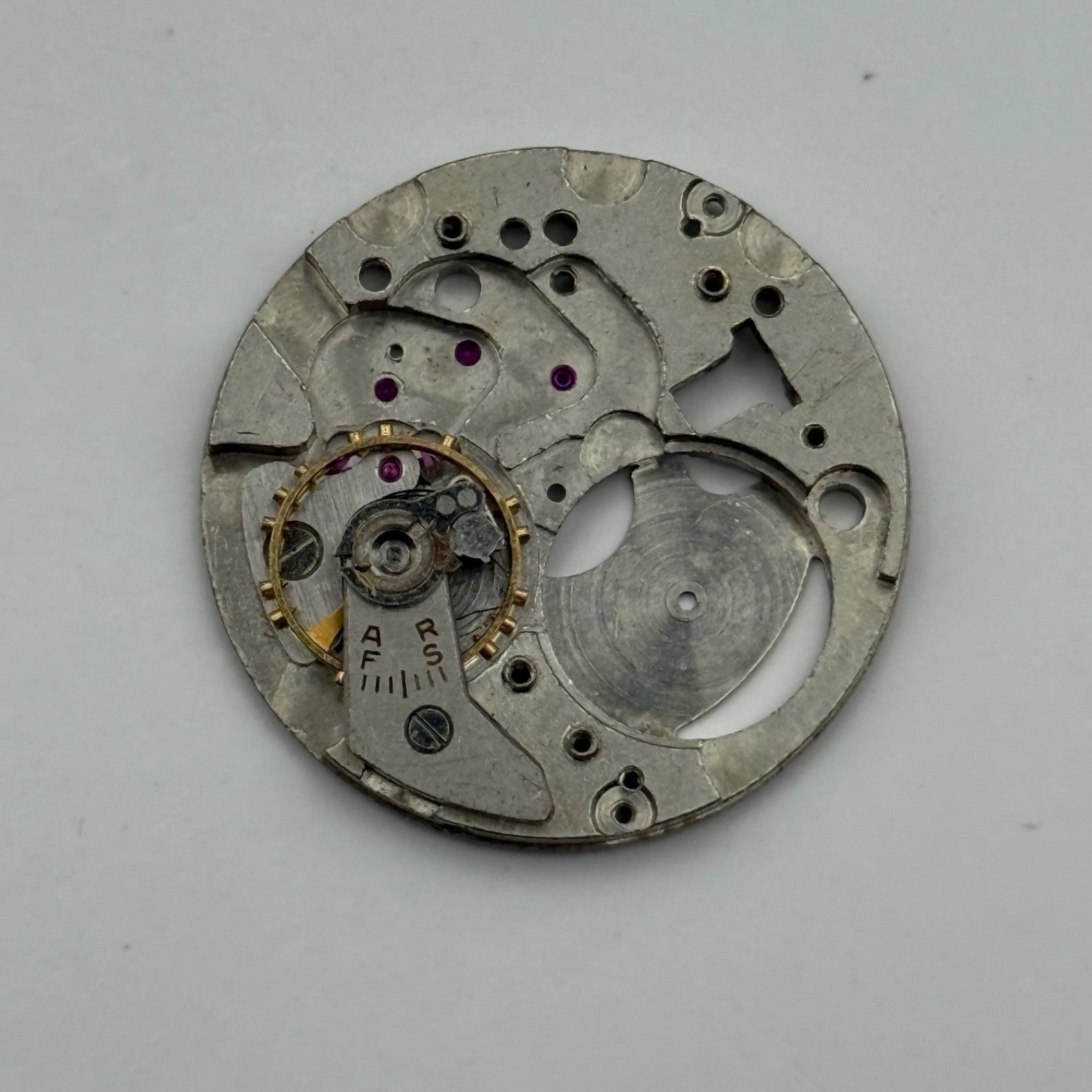 FHF 71 Watch Movement Manual Wind Vintage Swiss Incomplete Parts Repair 25.9mm