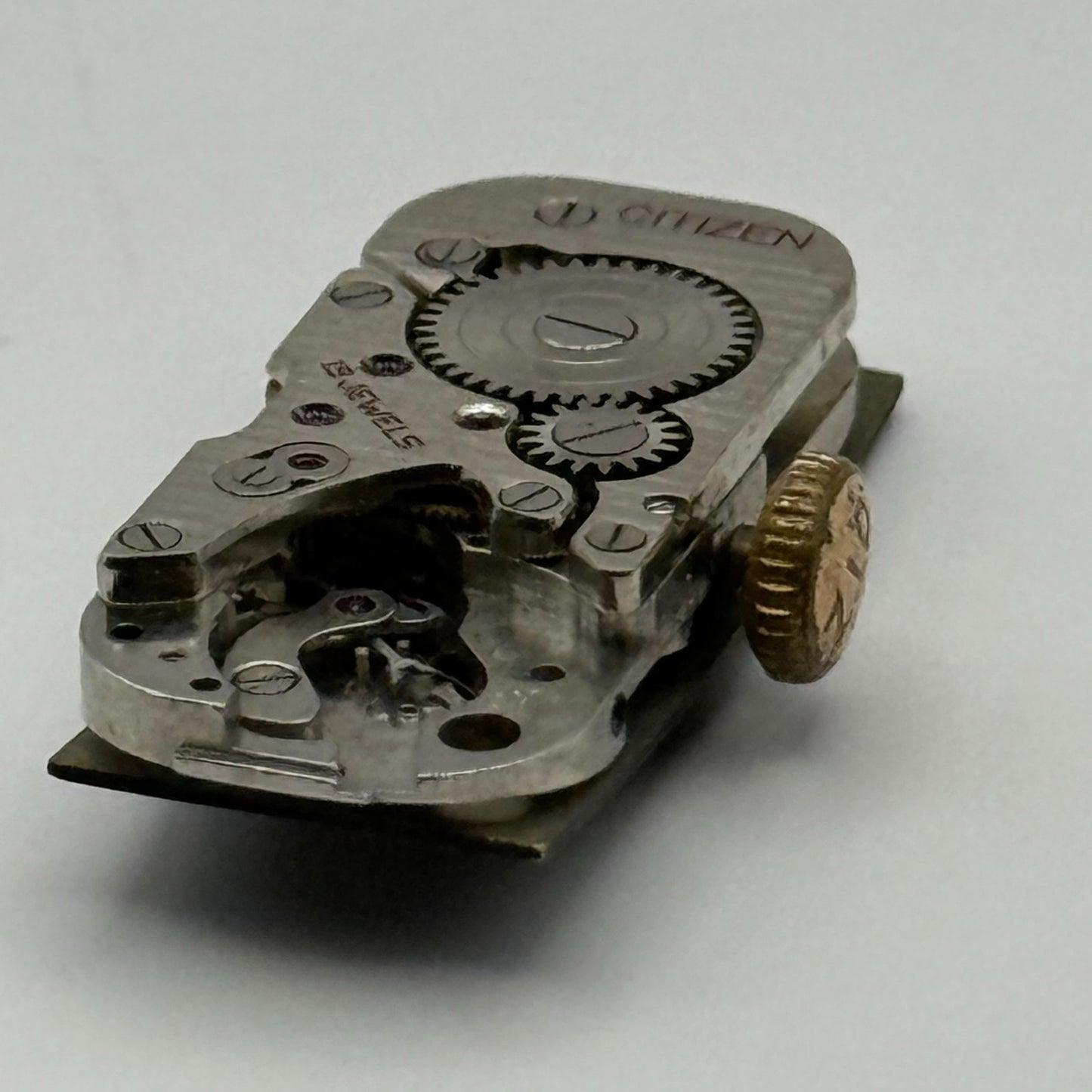 Citizen 9407 Parashock Baguette Watch Movement Manual Wind Vintage Parts 10.2mm