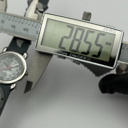 Smiggle Kids Quartz Watch Grey Dial Shark Print Strap Working 27mm NO CLASP