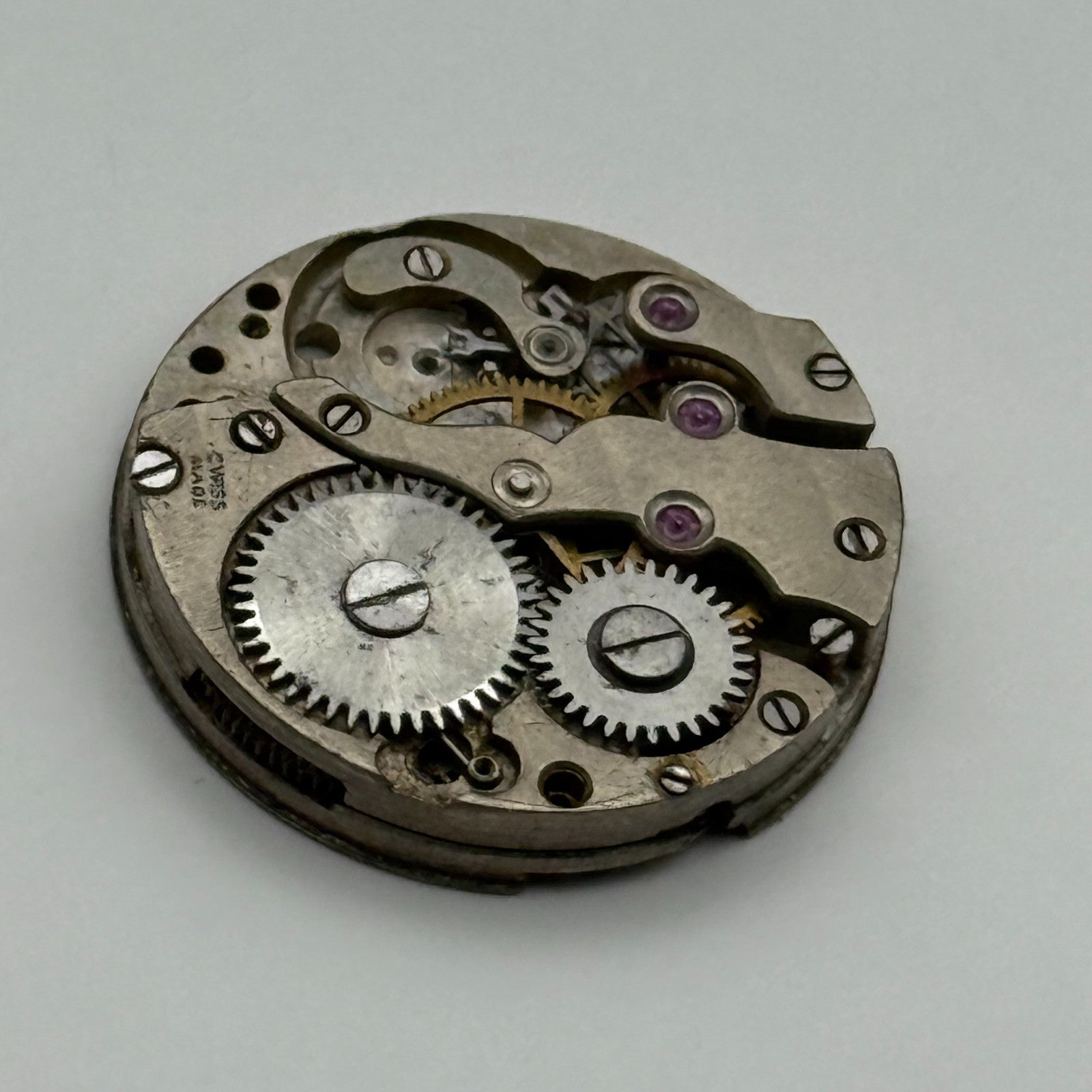 AS A Schild Watch Movement Manual Wind Vintage Swiss Parts Repair Spares 23.7mm