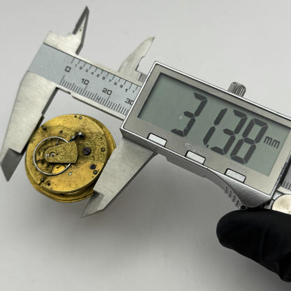 Fusee Pocket Watch Movement Antique English Key Wound Parts Repair Spares 35.7mm