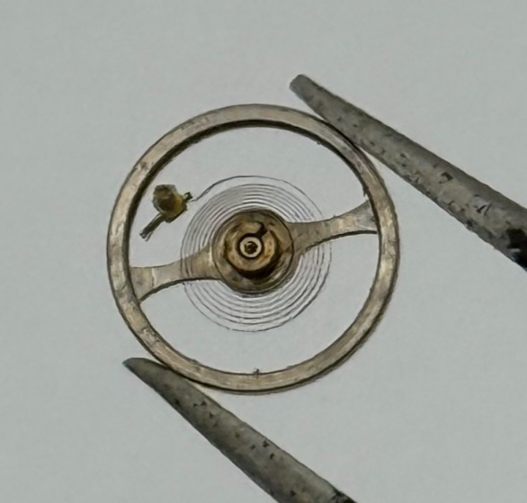 Oris 410 Balance Wheel Complete And Spring  5¼’’’ 330 M Watch Movement Parts NOS