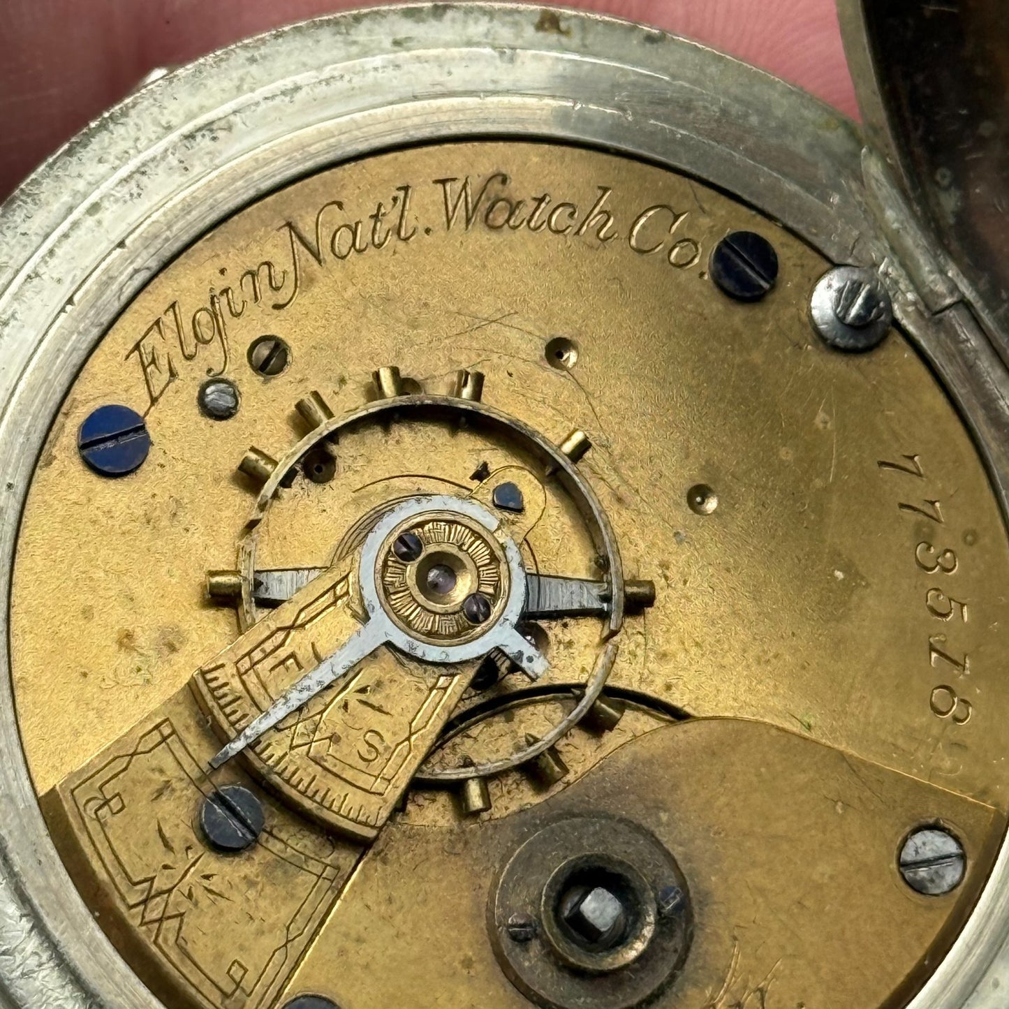 Elgin Grade 7 Pocket Watch Antique Illinois Sub Seconds Key Wound Parts American