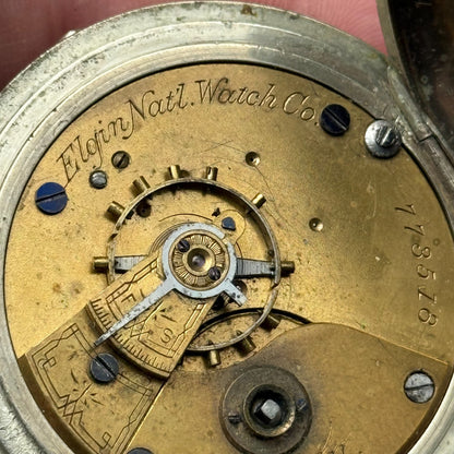 Elgin Grade 7 Pocket Watch Antique Illinois Sub Seconds Key Wound Parts American