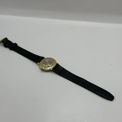 31mm Working Sekonda Quartz Gold Plated Leather Strap Quartz Watch New Battery