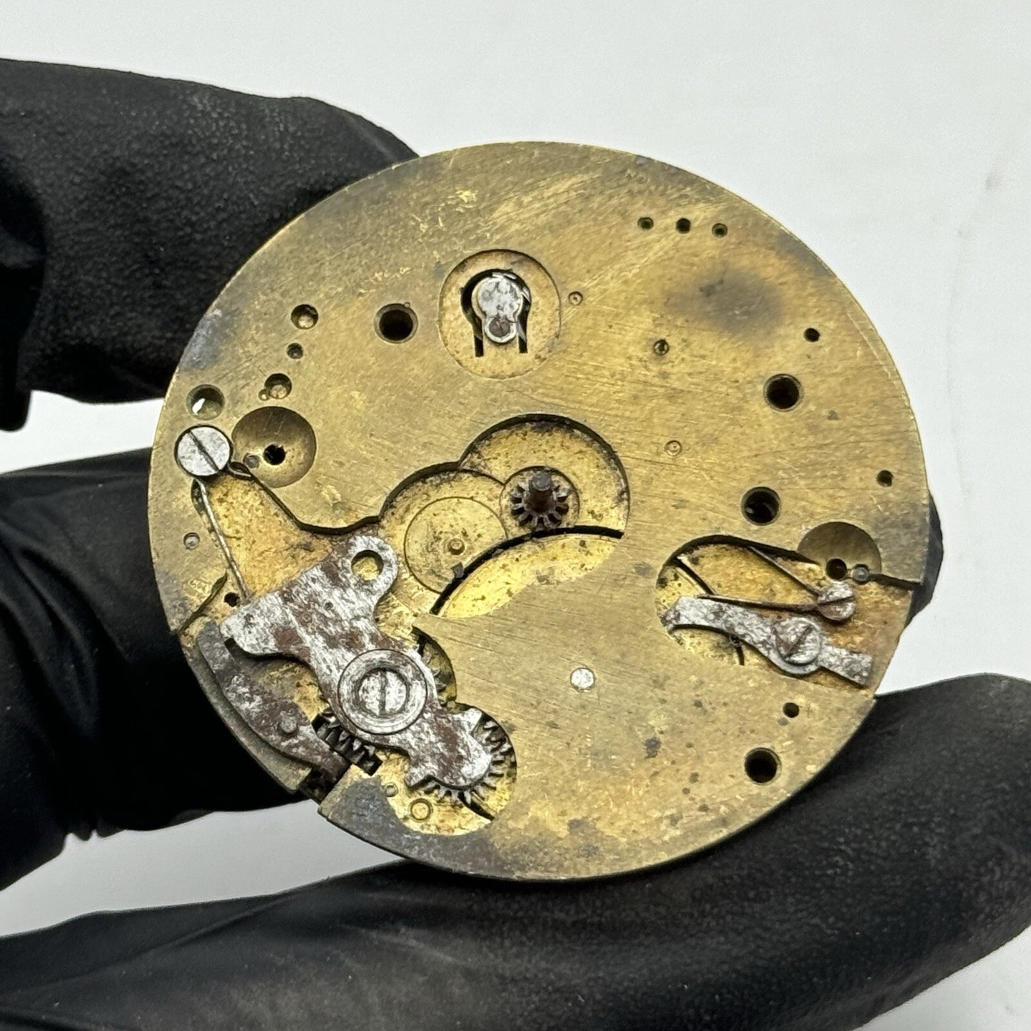 41.2mm Unidentified Swiss Antique Pocket Watch Movement FOR PARTS