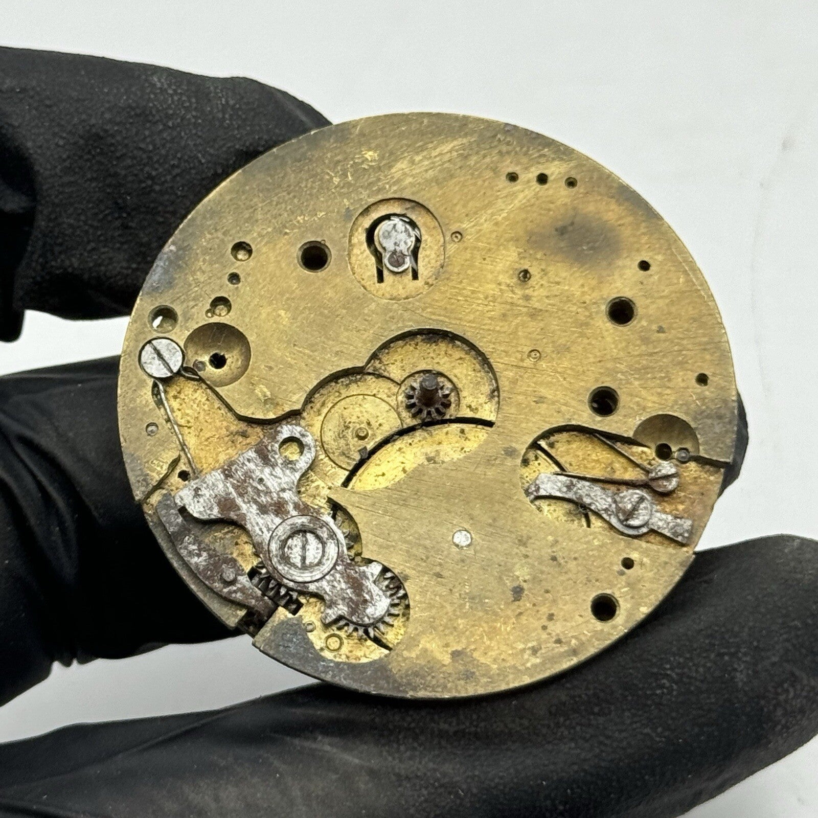 41.2mm Unidentified Swiss Antique Pocket Watch Movement FOR PARTS