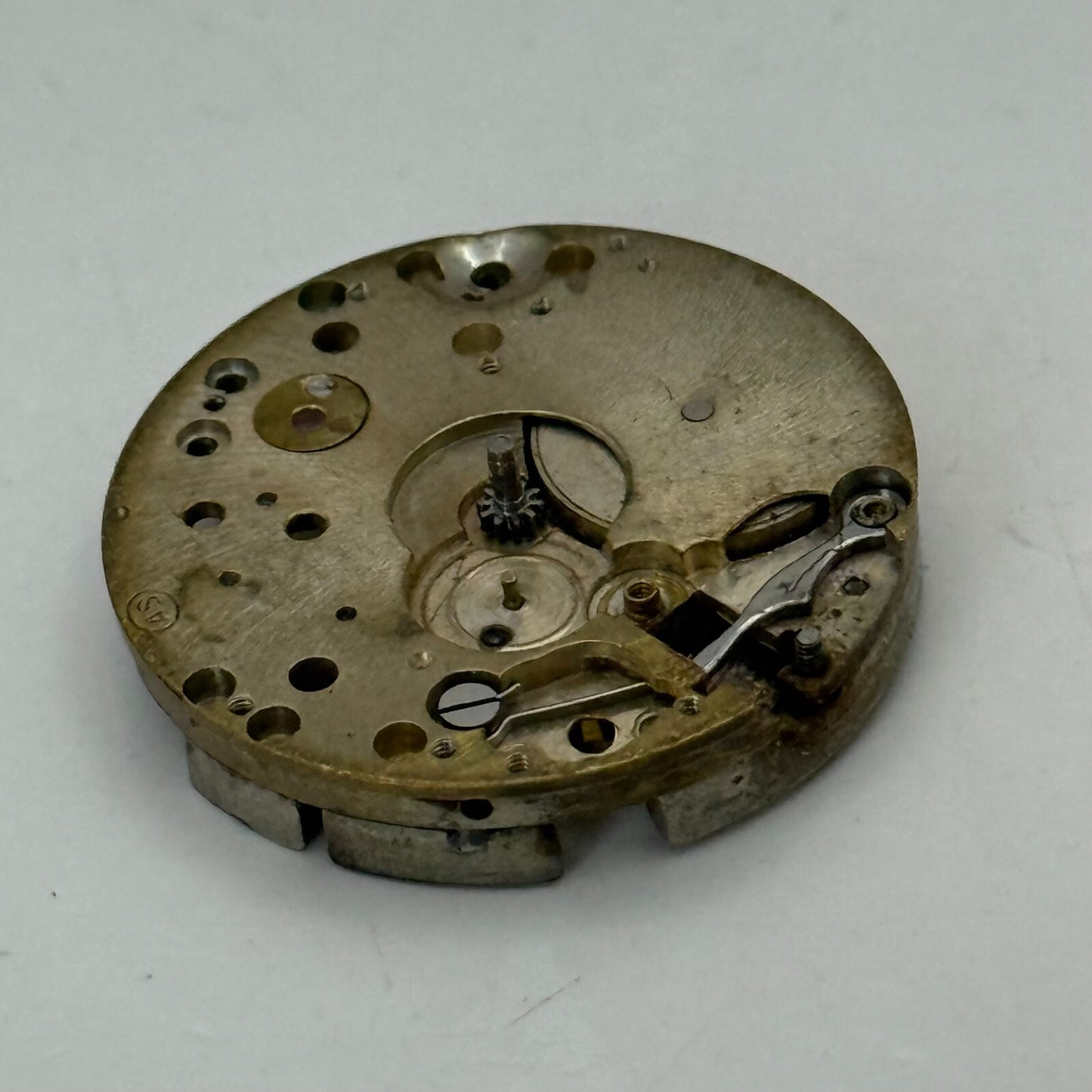 23.4mm Vintage Tegra AS A Schild Partial Manual Wind Watch Movement PARTS REPAIR