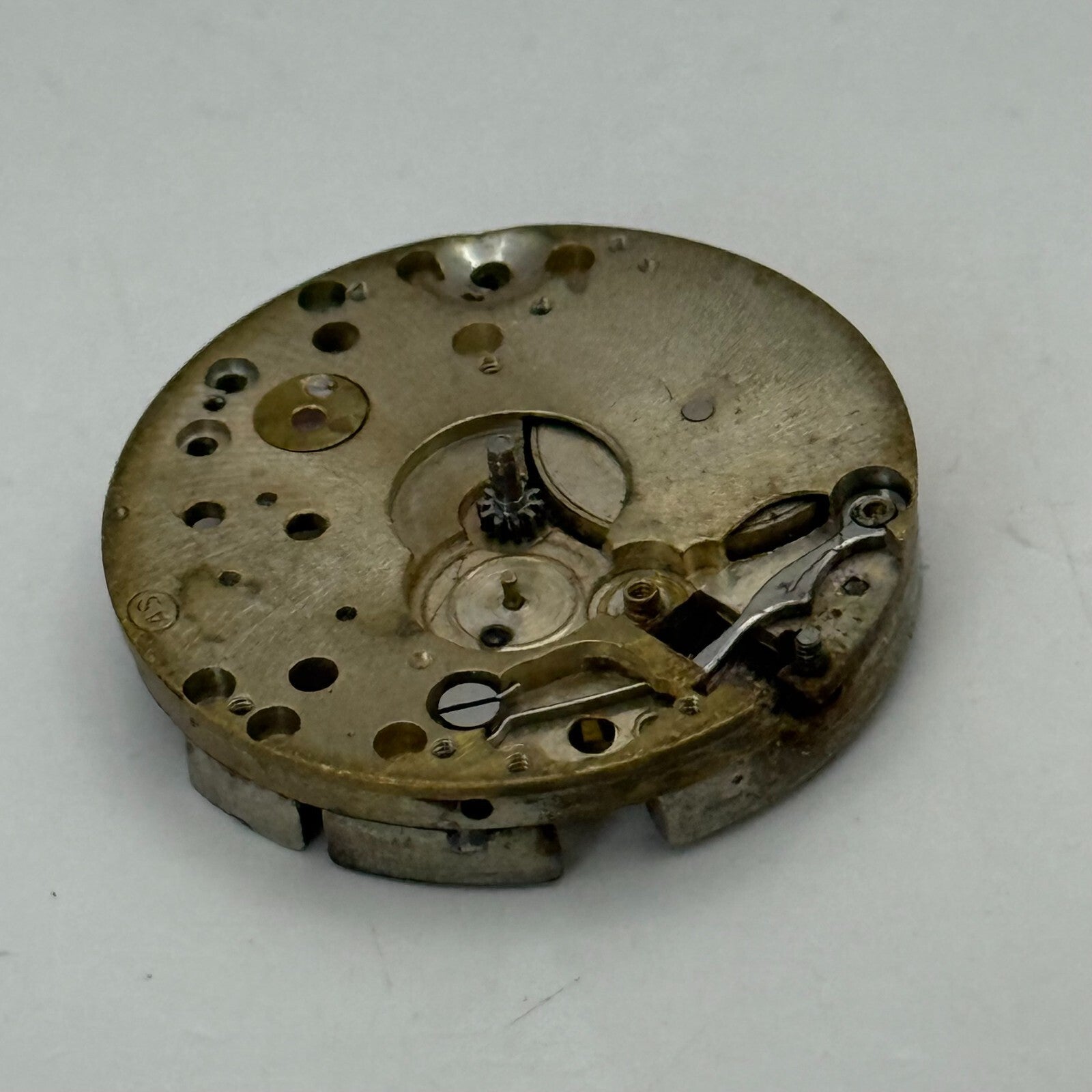 23.4mm Vintage Tegra AS A Schild Partial Manual Wind Watch Movement PARTS REPAIR