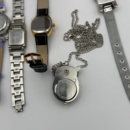 Bundle Of 7 Quartz Watches Job Lot Modern / Vintage Untested Parts / Repair