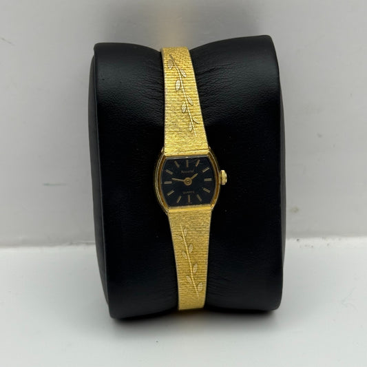 16mm Working Ladies Vintage Accurist Gold Plated Japan Quartz Watch 6 Inches