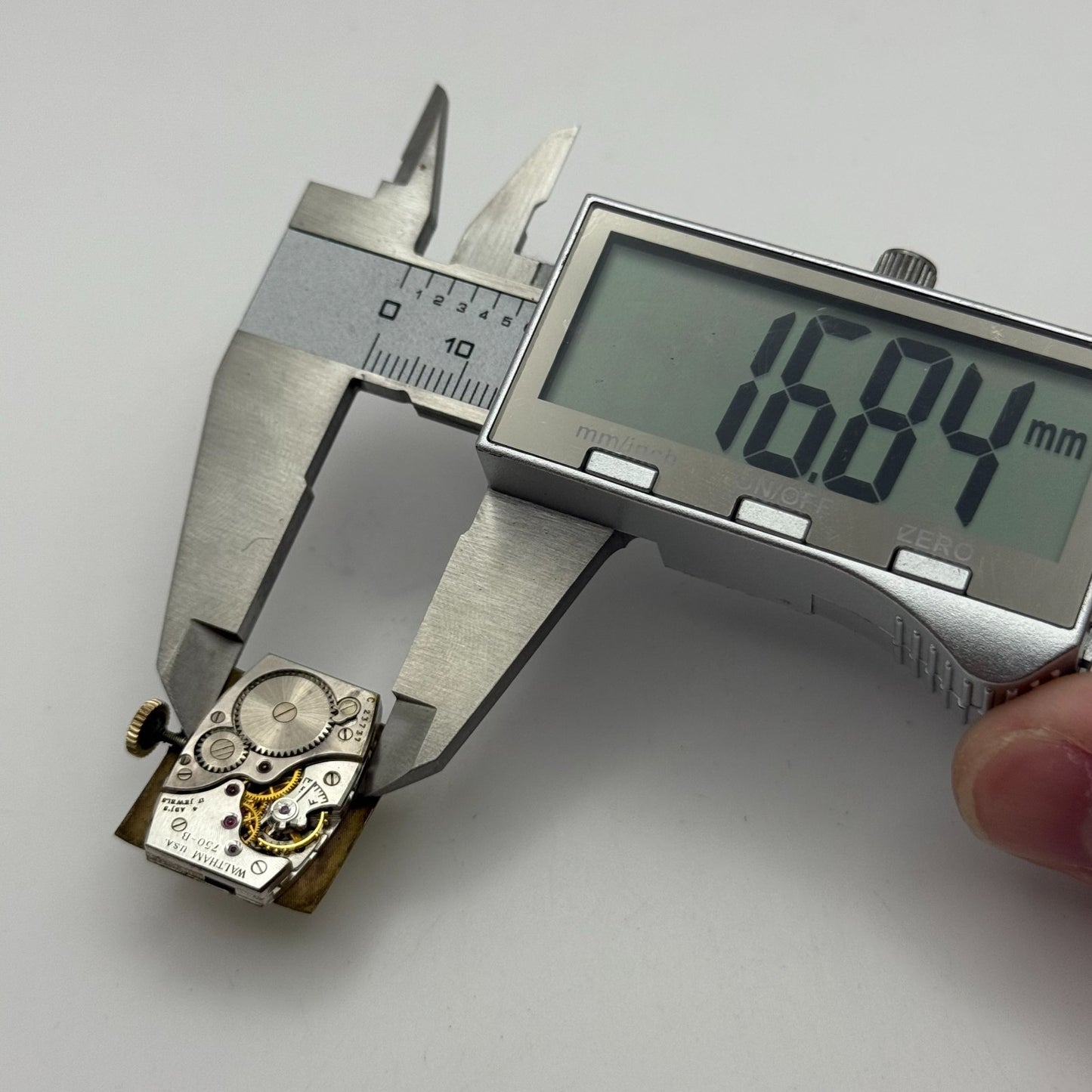 Waltham 750-B American Tank Rectangle Sub Seconds Watch Movement Parts Repair