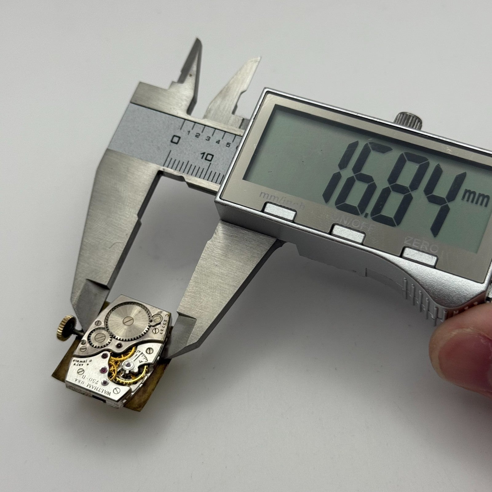 Waltham 750-B American Tank Rectangle Sub Seconds Watch Movement Parts Repair