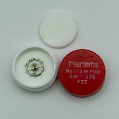 FEF 270 Balance Wheel Complete And Spring 5 1/4’’’ 173 Watch Movement Parts NOS